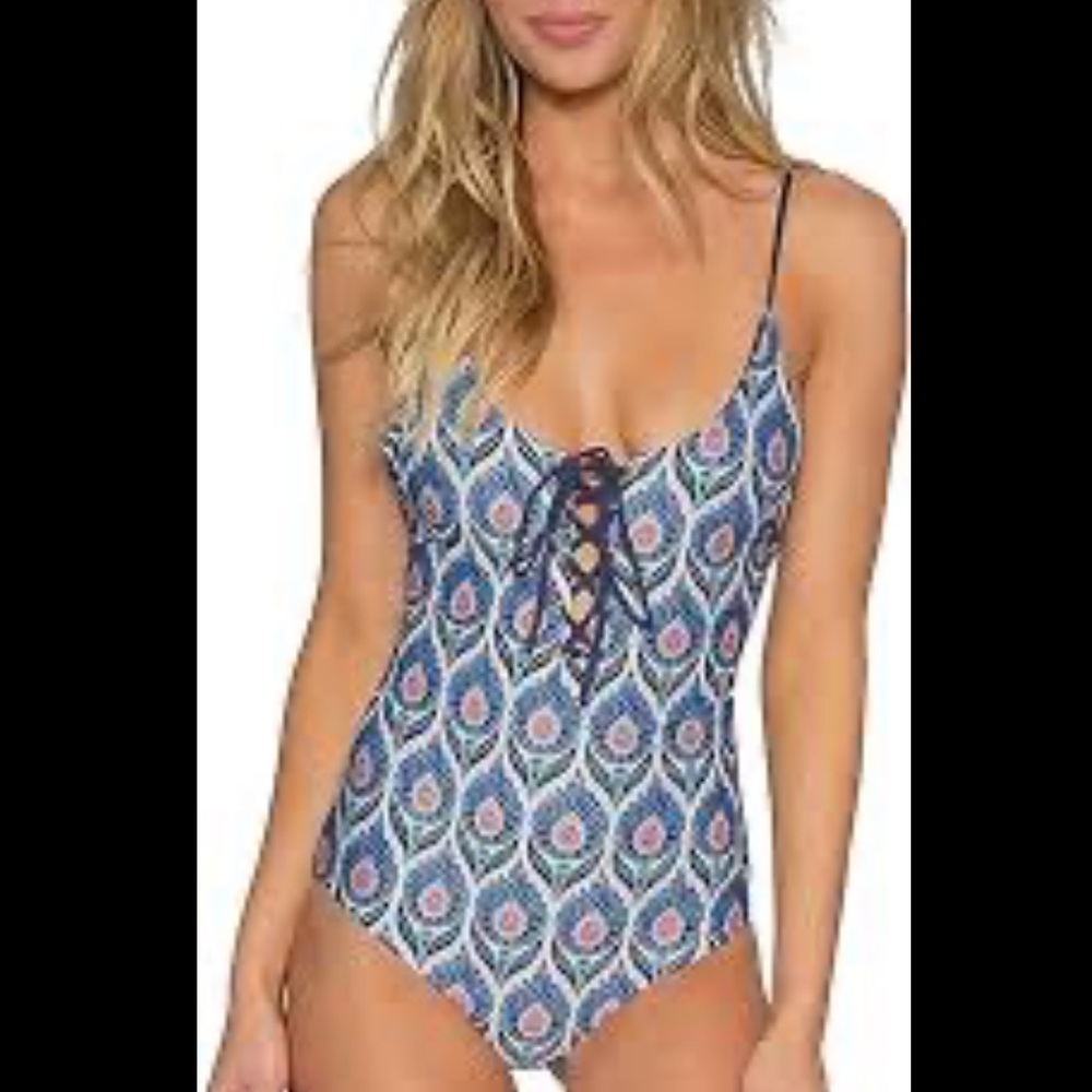Tavik Womens Monahan One Piece Monokini Swimsuit, Blue, Medium